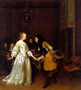 Gerard Ter Borch An Officer Making his Bow to a Lady Spain oil painting artist